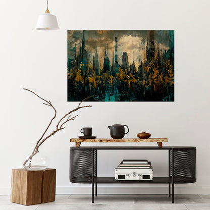 Poster orizzontale staccabile e attaccabile TOWN OSCURE