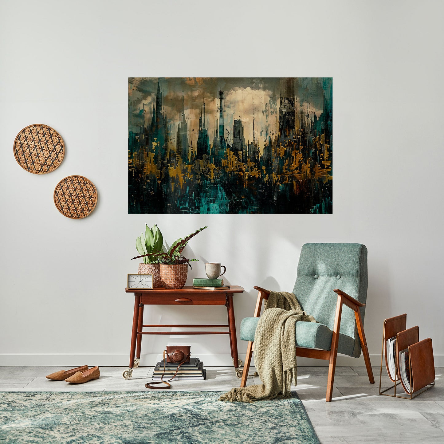 Poster orizzontale staccabile e attaccabile TOWN OSCURE