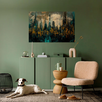 Poster orizzontale staccabile e attaccabile TOWN OSCURE