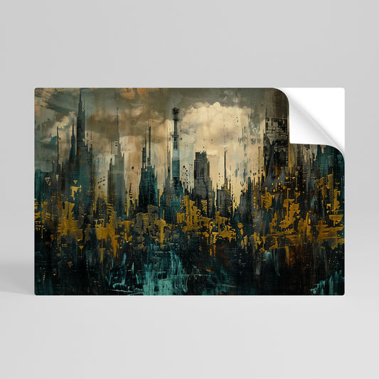 Poster orizzontale staccabile e attaccabile TOWN OSCURE