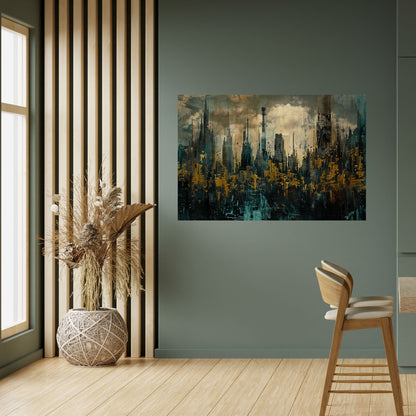 Poster orizzontale staccabile e attaccabile TOWN OSCURE