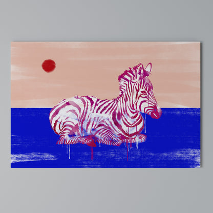FANCIFUL ZEBRA Stampa su tela orizzontale