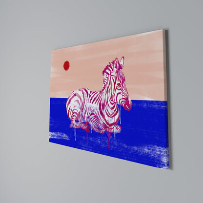 FANCIFUL ZEBRA Stampa su tela orizzontale
