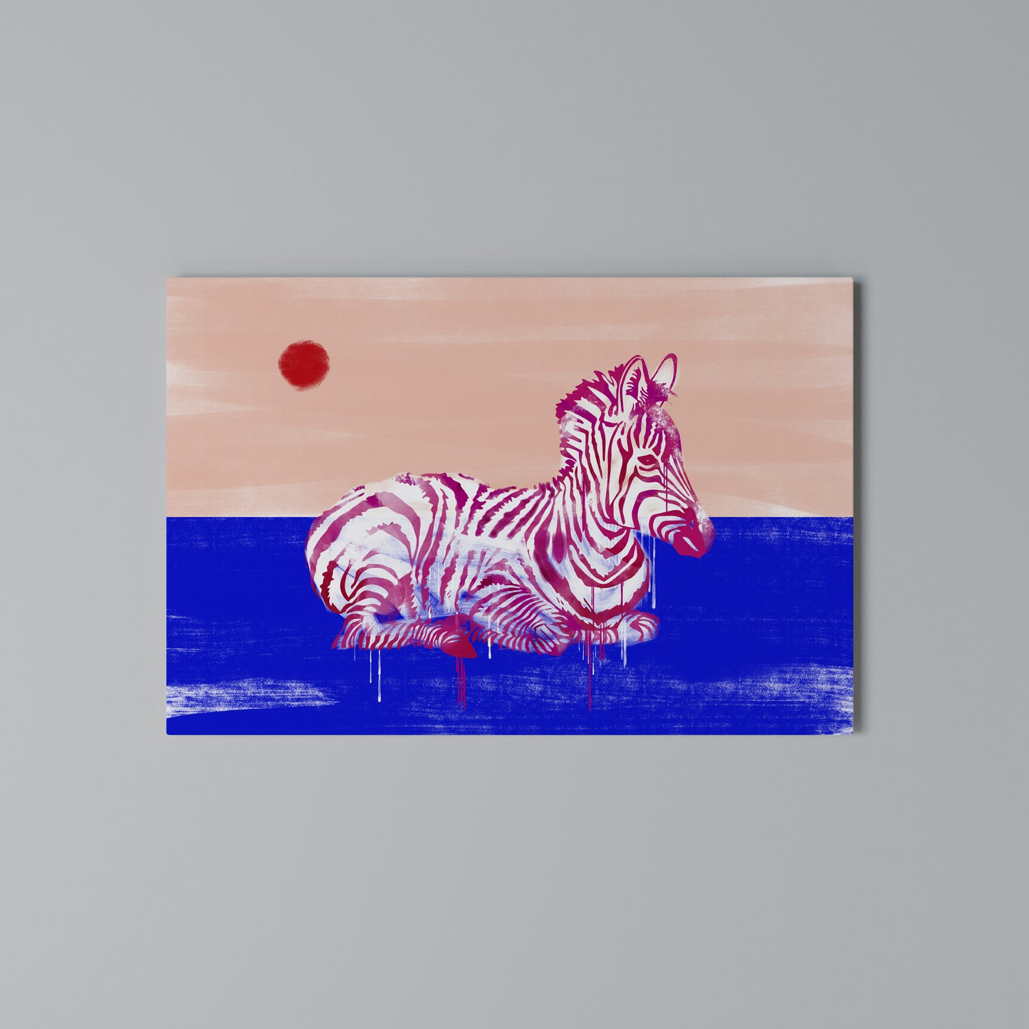 FANCIFUL ZEBRA Stampa su tela orizzontale