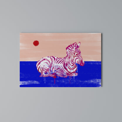 FANCIFUL ZEBRA Stampa su tela orizzontale