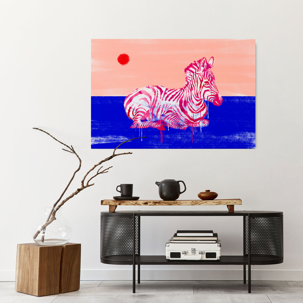 FANCIFUL ZEBRA Stampa su tela orizzontale