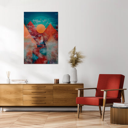 THE DEER MOUNTAIN Vertical Canvas Print
