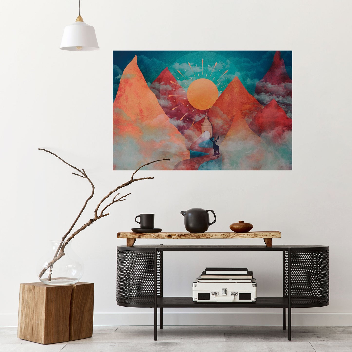 Poster orizzontale staccabile e attaccabile THE DEER MOUNTAIN