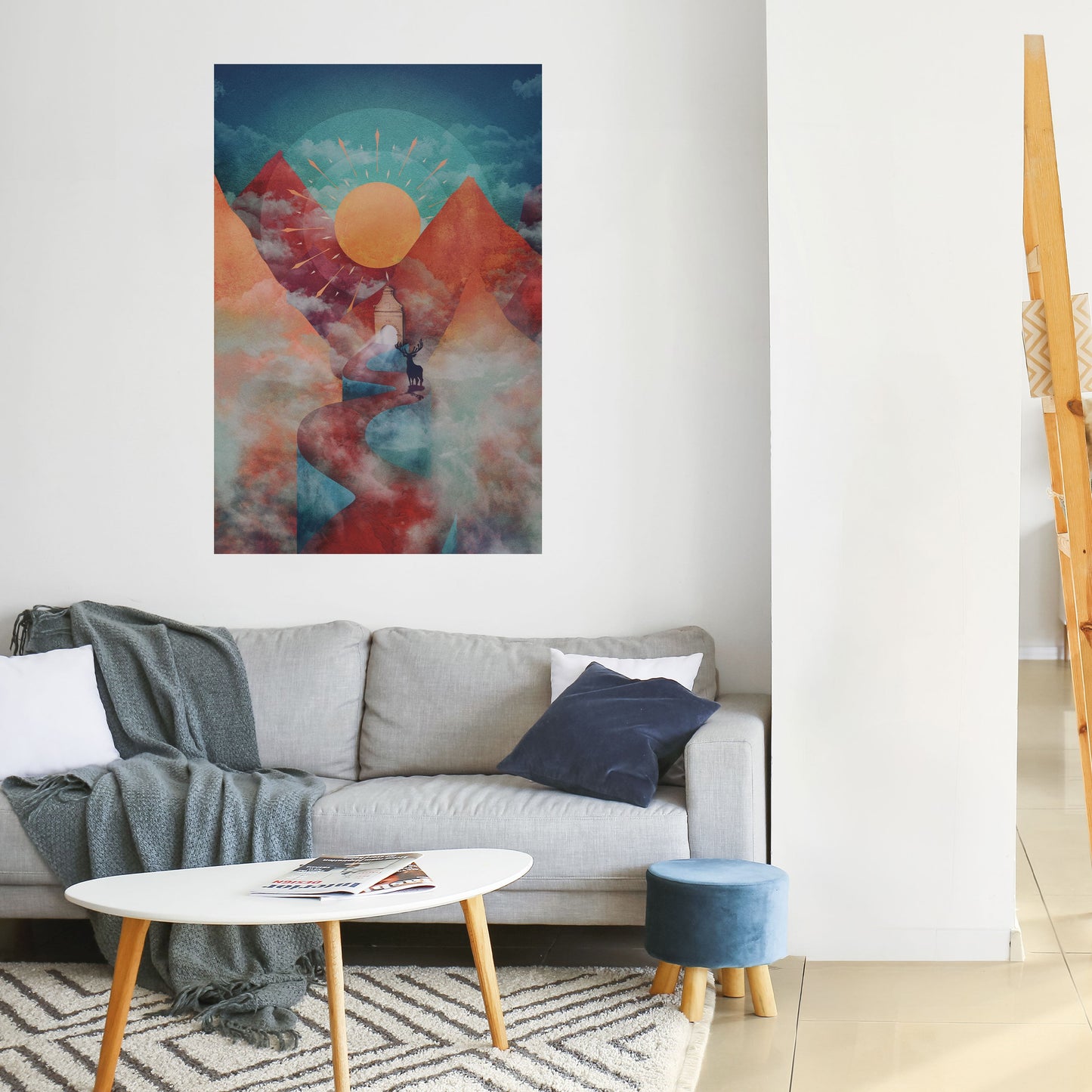 Poster verticale staccabile e attaccabile THE DEER MOUNTAIN