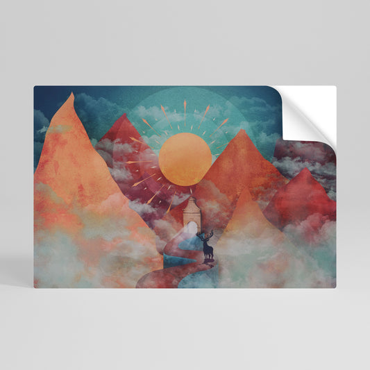 Poster orizzontale staccabile e attaccabile THE DEER MOUNTAIN