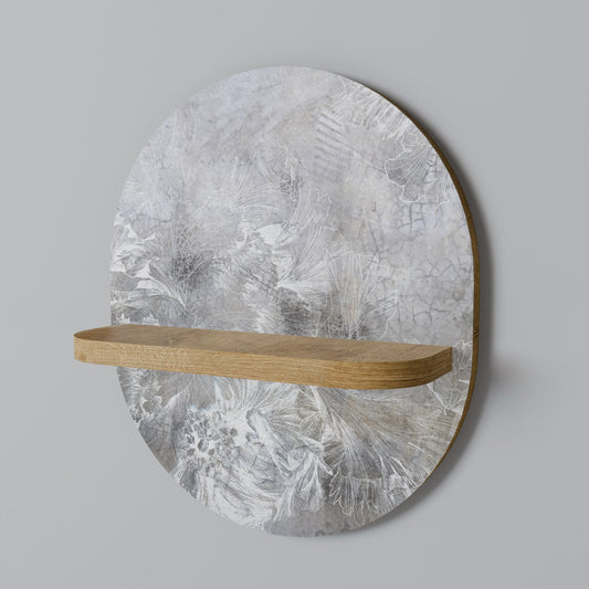 WHITE WHISPER Mensola ovale in effetto rovere