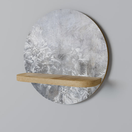 WHITE WHISPER Mensola rotonda per arte in effetto rovere