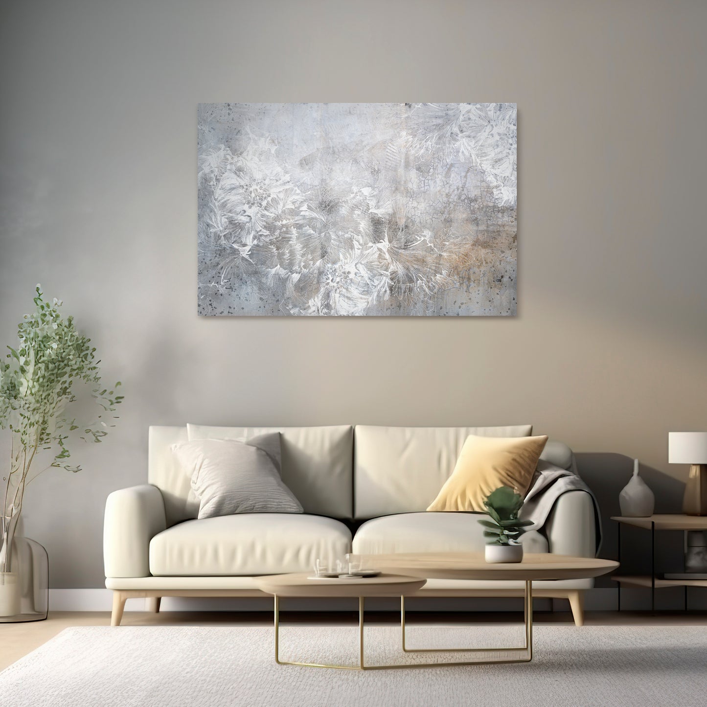 WHITE WHISPER Stampa su tela orizzontale