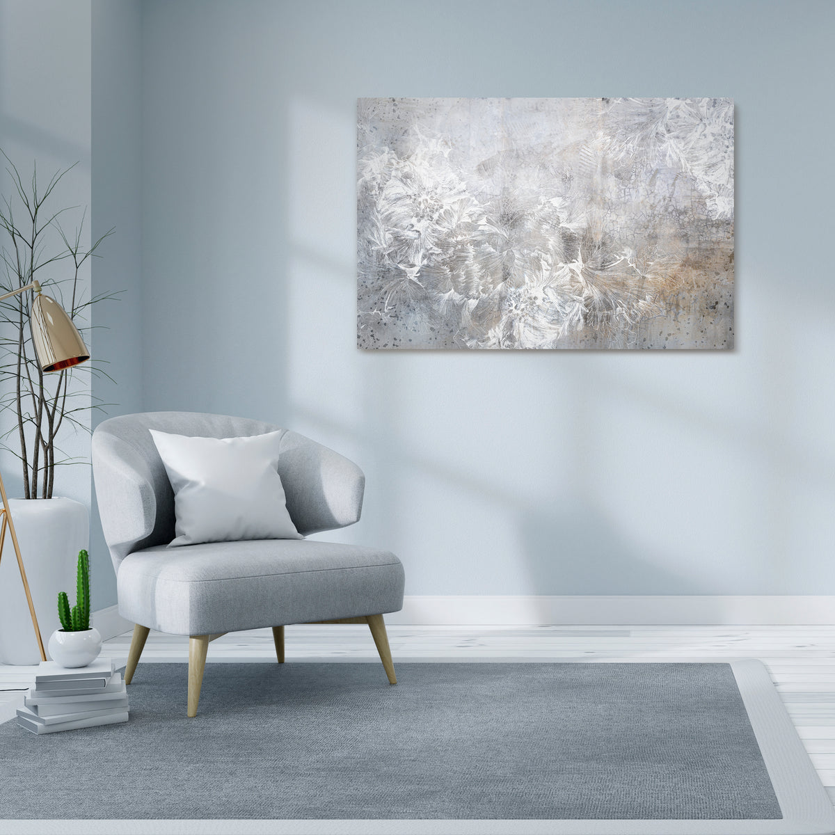 WHITE WHISPER Stampa su tela orizzontale