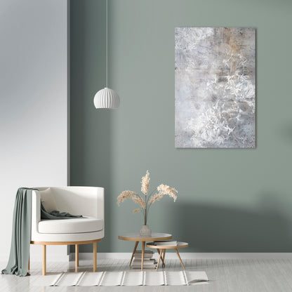 WHITE WHISPER Vertical Canvas Print