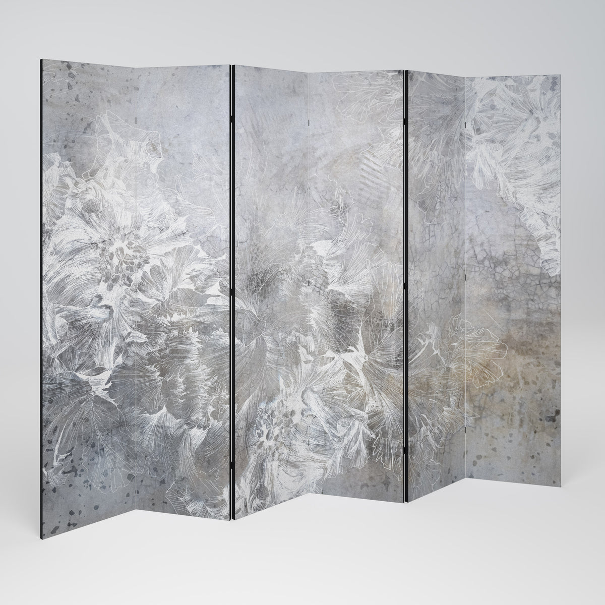 WHITE WHISPER Paravento Decorativo a 6 Pannelli