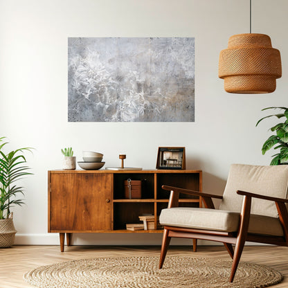 WHITE WHISPER Poster orizzontale staccabile e attaccabile