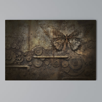 MECHANICAL BUTTERFLY Stampa su tela orizzontale
