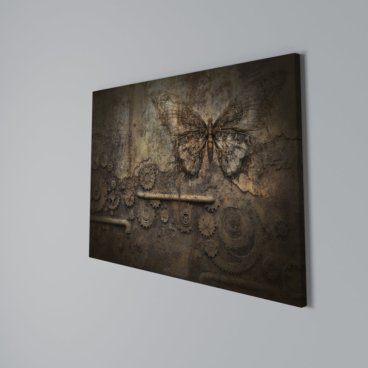 MECHANICAL BUTTERFLY Stampa su tela orizzontale