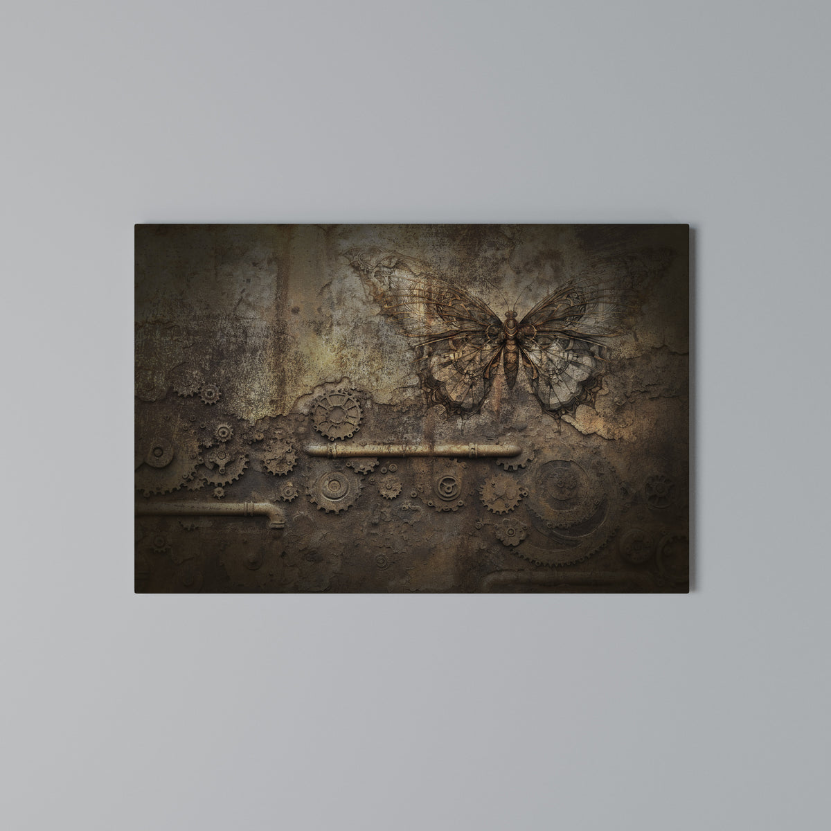 MECHANICAL BUTTERFLY Stampa su tela orizzontale