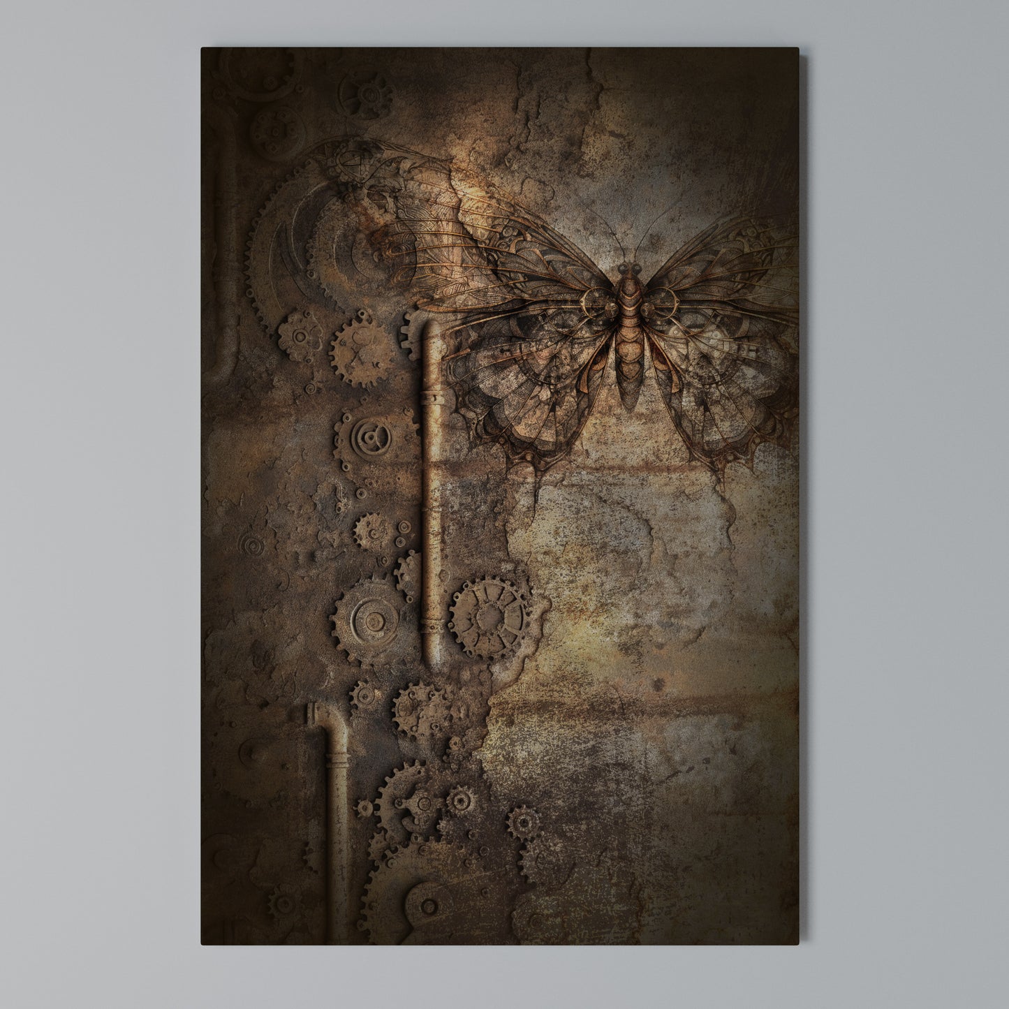 MECHANICAL BUTTERFLY Stampa su Tela Verticale