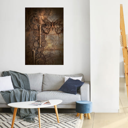 FARFALLA MECCANICA Poster verticale staccabile e attaccabile