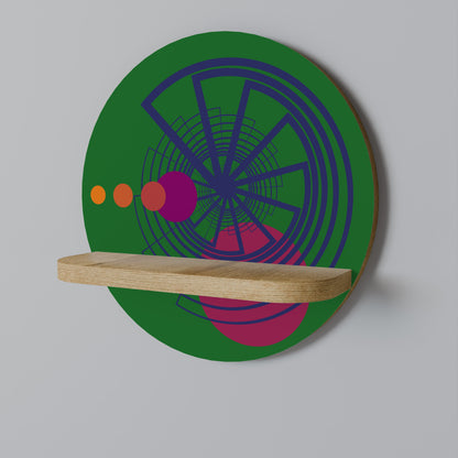 VIVID COLORWHEEL Mensola rotonda per arte in effetto rovere