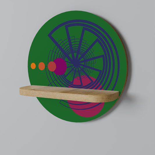 VIVID COLORWHEEL Mensola rotonda per arte in effetto rovere