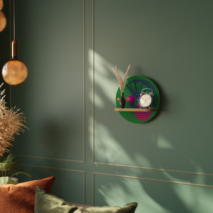VIVID COLORWHEEL Mensola rotonda per arte in effetto rovere