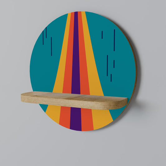 Mensola rotonda CHROMATIC DREAMSCAPE in effetto rovere