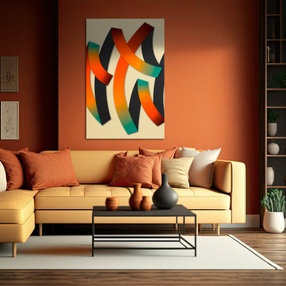 RIBBON REVERIE Vertical Canvas Print