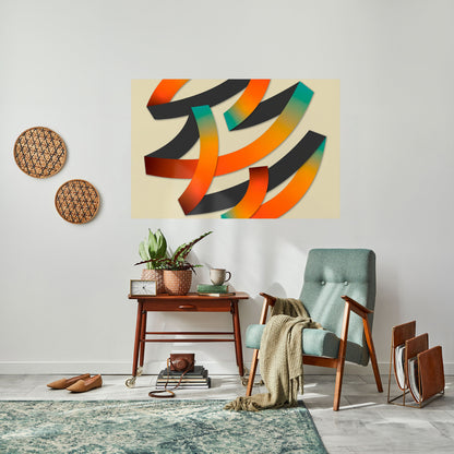 RIBBON REVERIE Poster orizzontale staccabile e attaccabile