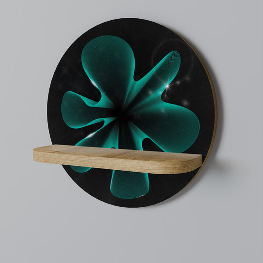 Mensola rotonda ELECTRIC ILLUSION in effetto rovere