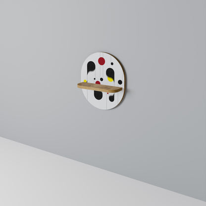 Mensola ovale DOT-TO-DOT LULLABY in effetto rovere