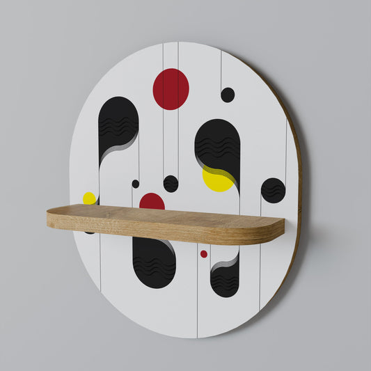 Mensola ovale DOT-TO-DOT LULLABY in effetto rovere