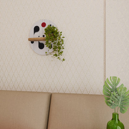Mensola ovale DOT-TO-DOT LULLABY in effetto rovere