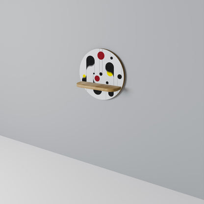 Mensola rotonda per arte DOT-TO-DOT LULLABY in effetto rovere