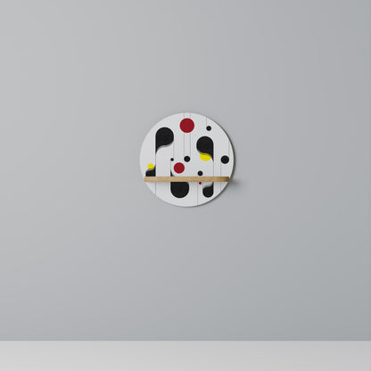 Mensola rotonda per arte DOT-TO-DOT LULLABY in effetto rovere