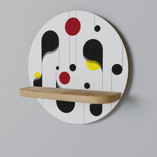 Mensola rotonda per arte DOT-TO-DOT LULLABY in effetto rovere
