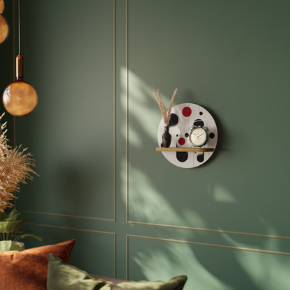 Mensola rotonda per arte DOT-TO-DOT LULLABY in effetto rovere