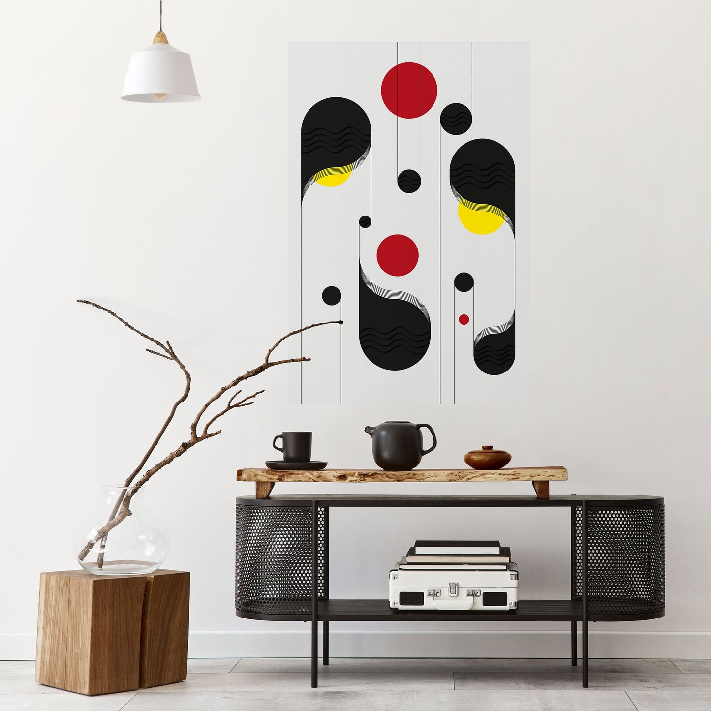 Poster verticale staccabile e attaccabile "Ninna Nanna con puntini"