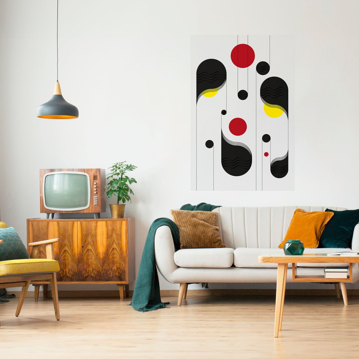 Poster verticale staccabile e attaccabile "Ninna Nanna con puntini"