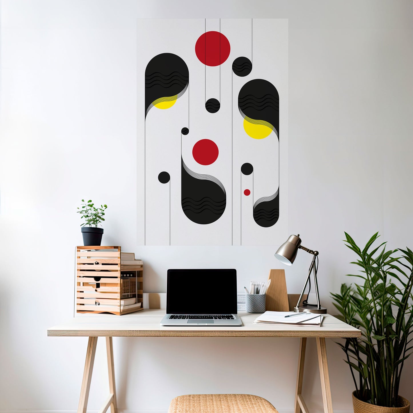 Poster verticale staccabile e attaccabile "Ninna Nanna con puntini"