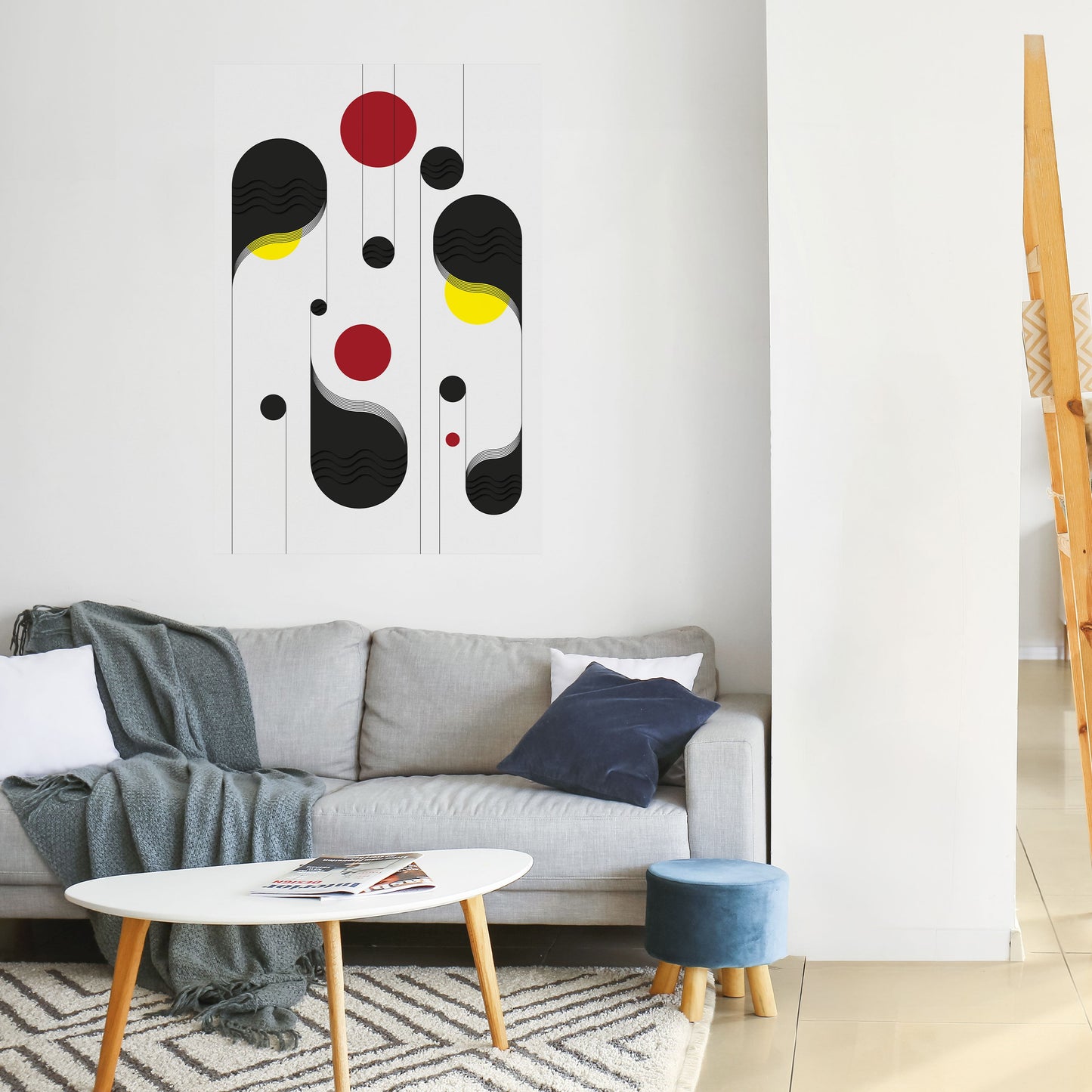 Poster verticale staccabile e attaccabile "Ninna Nanna con puntini"