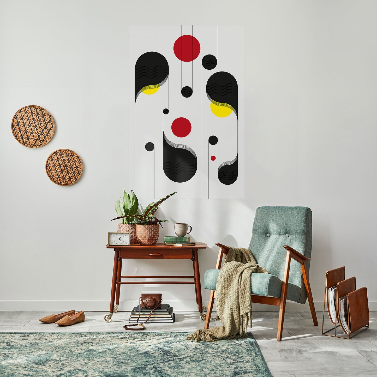 Poster verticale staccabile e attaccabile "Ninna Nanna con puntini"