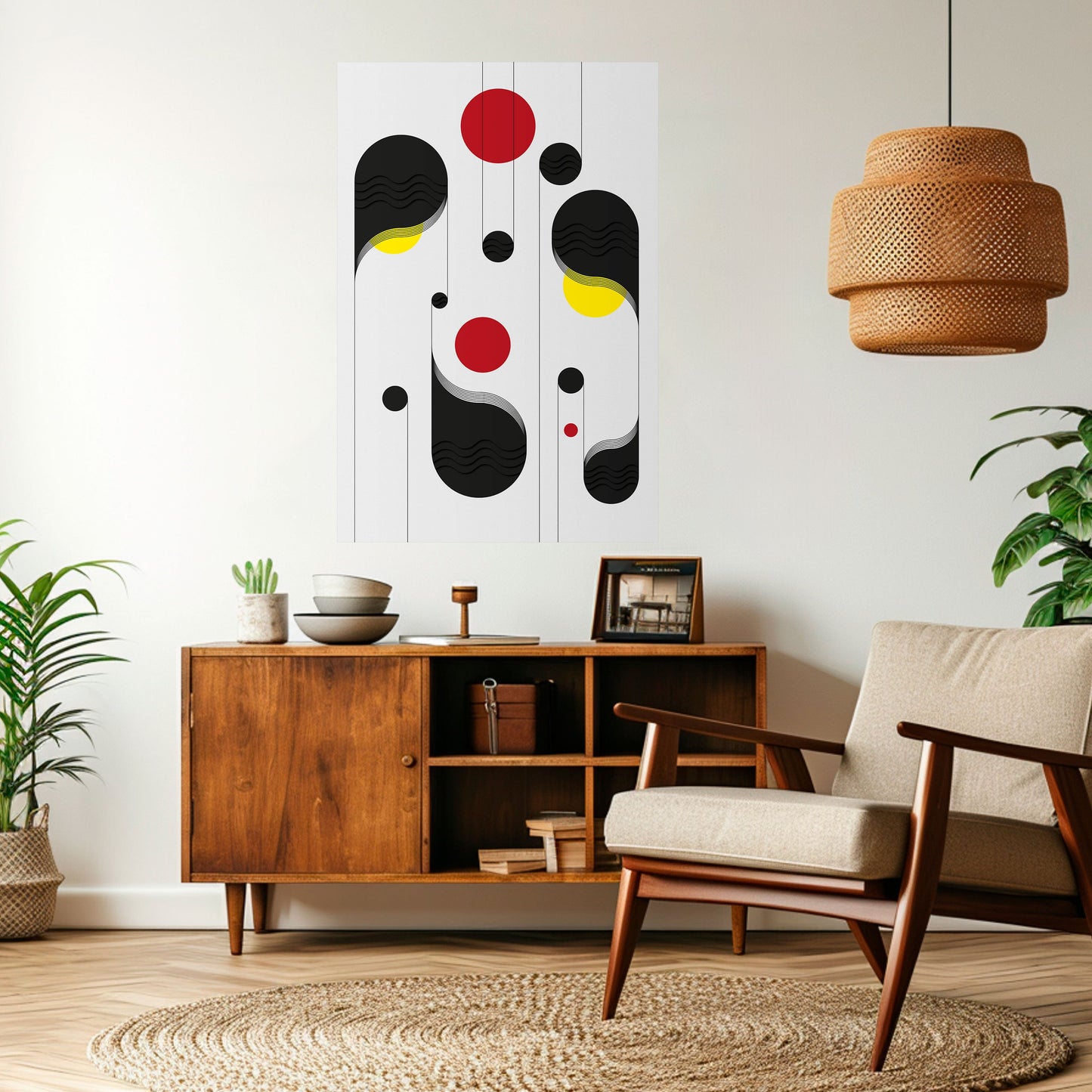 Poster verticale staccabile e attaccabile "Ninna Nanna con puntini"