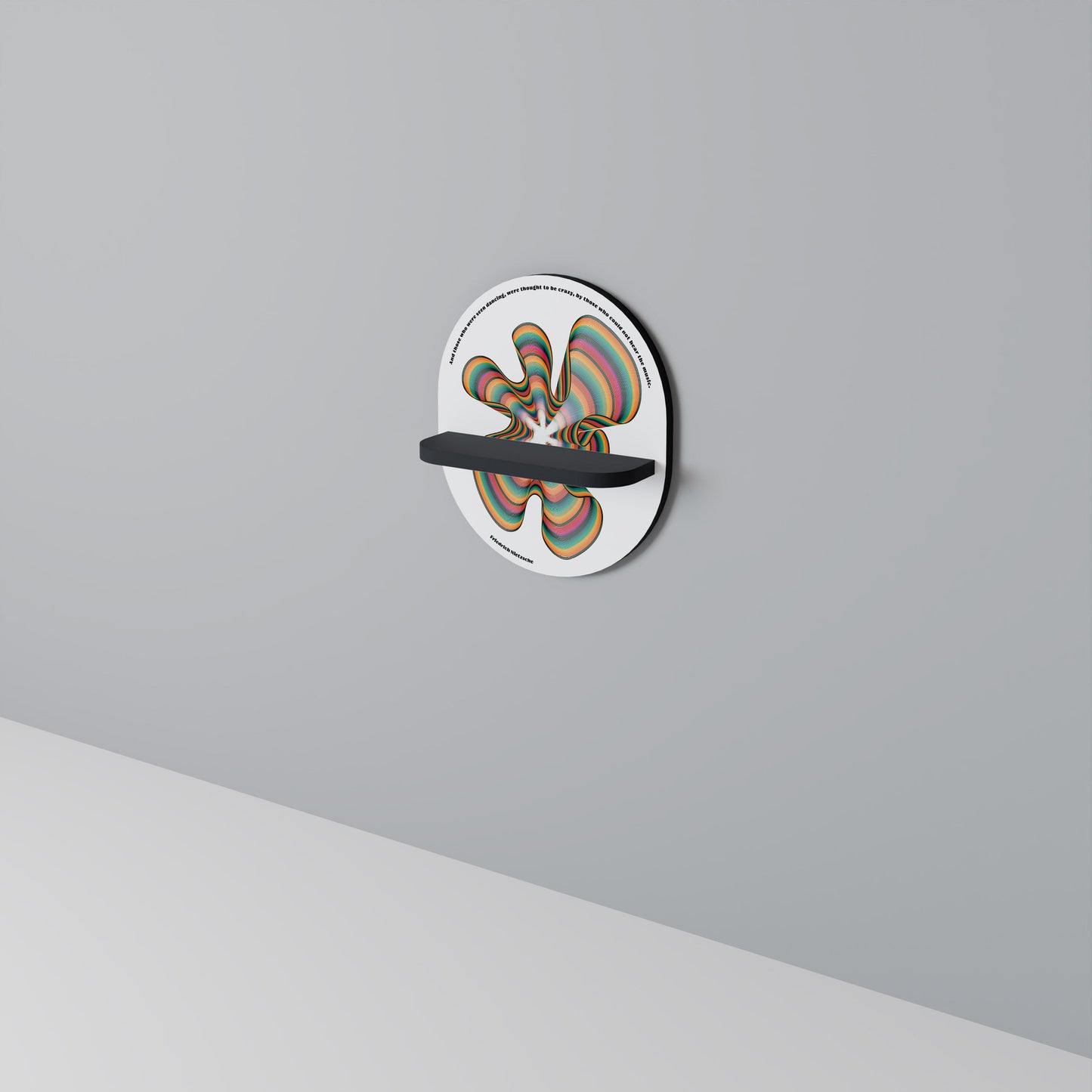 NOSTALGIC ECHOES [ENG] Oval Art Shelf In Black Finish