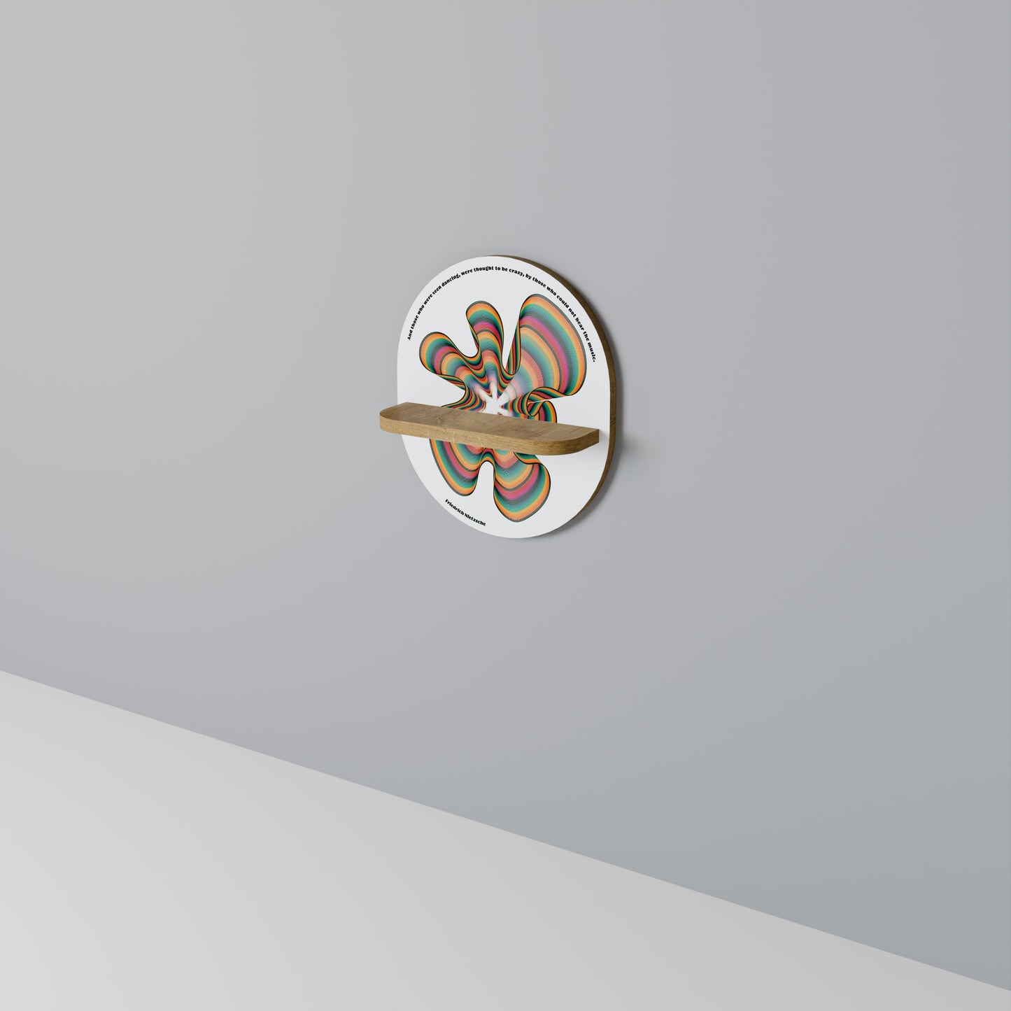 NOSTALGIC ECHOES [ITA] Mensola ovale in effetto rovere
