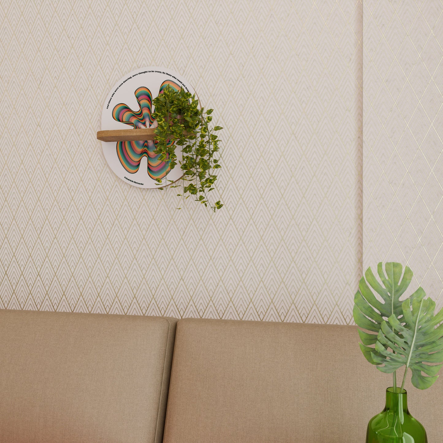 NOSTALGIC ECHOES [ITA] Mensola ovale in effetto rovere