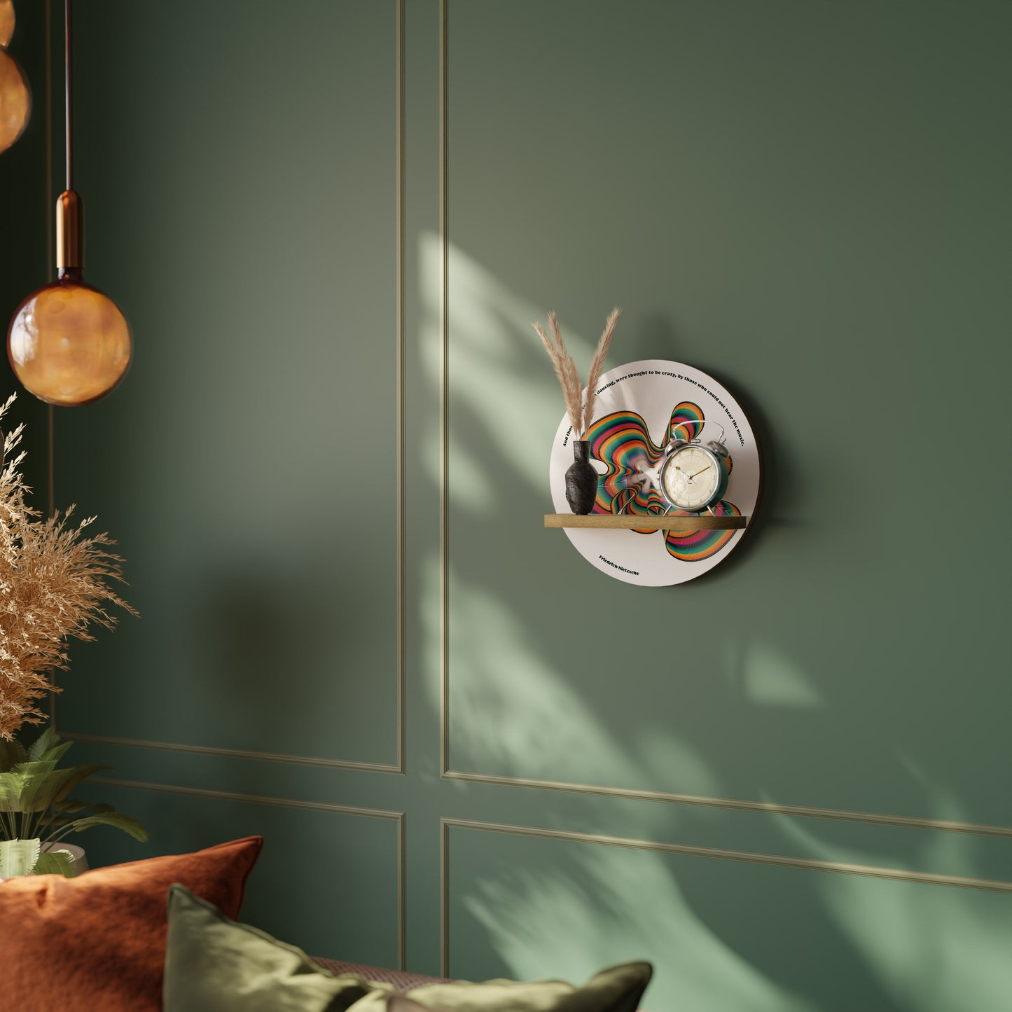 NOSTALGIC ECHOES [ITA] Mensola rotonda in effetto rovere